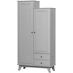 Cappottiera 2 ante 2 cassetti in legno di pino Lily 190x98 cm
