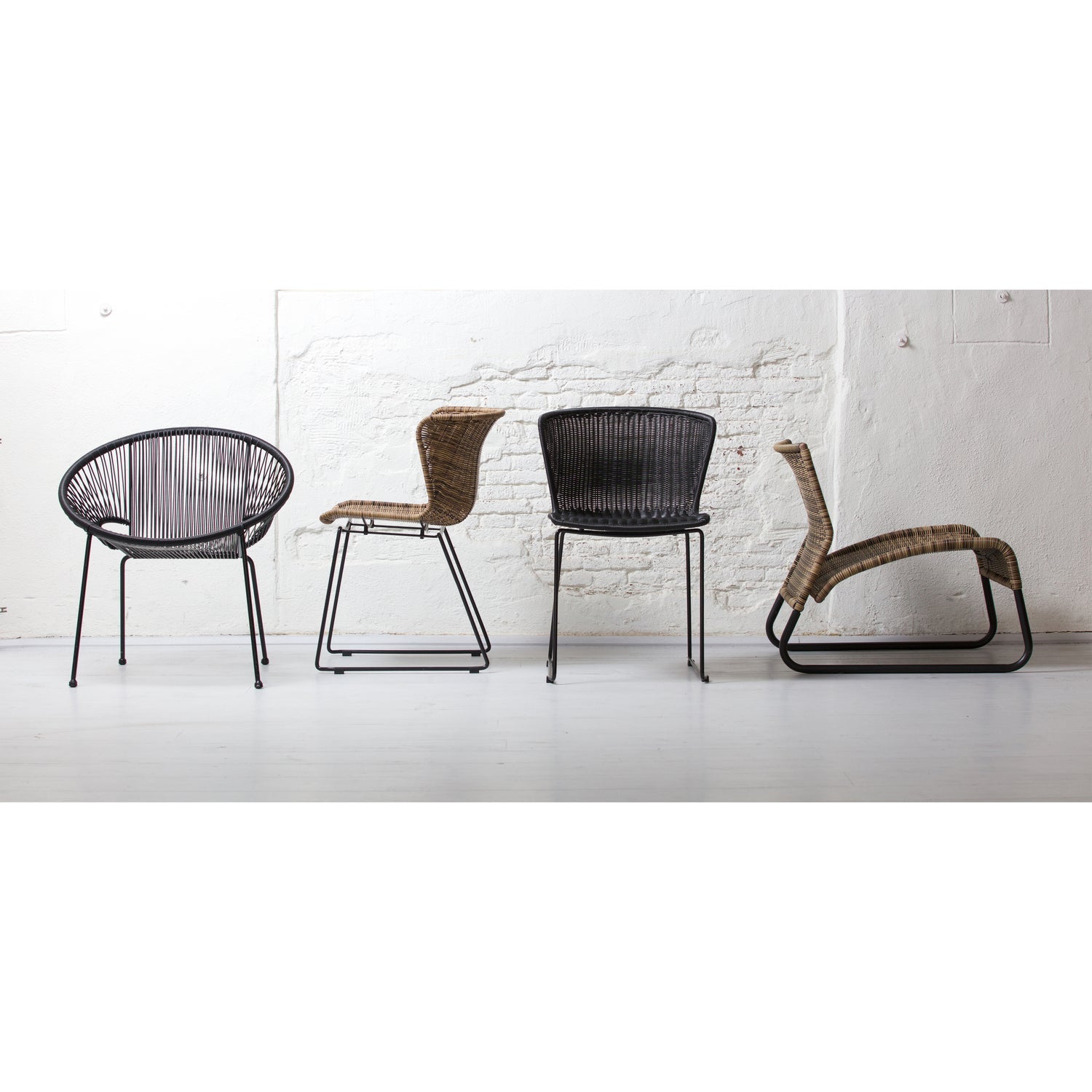 Set di 2 sedie da esterno in rattan sintetico Wings 54x77 cm