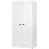 Cappottiera 2 ante in legno di pino bianco Connect