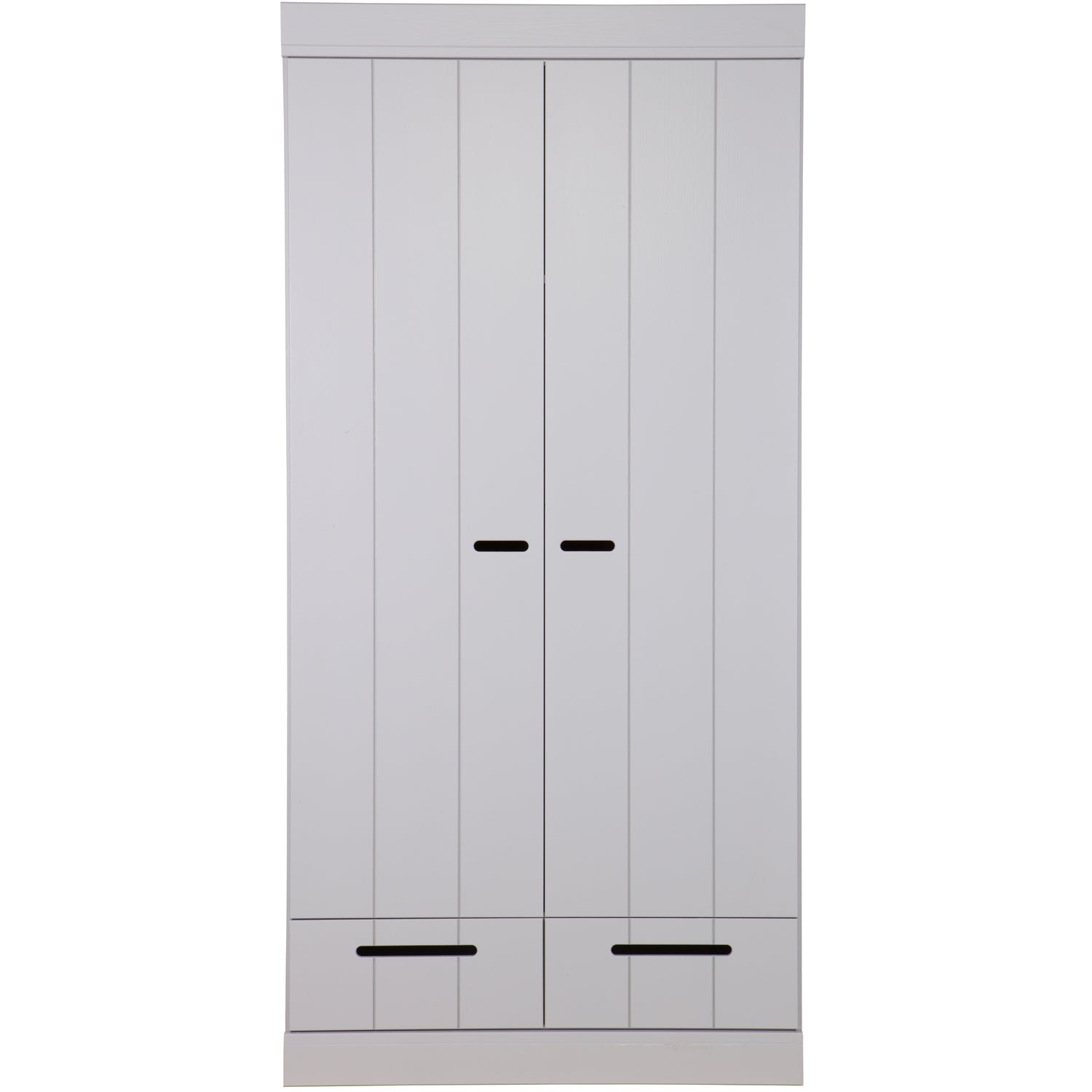 Armadio 2 ante 2 cassetti in legno di pino Connect 94x195 cm