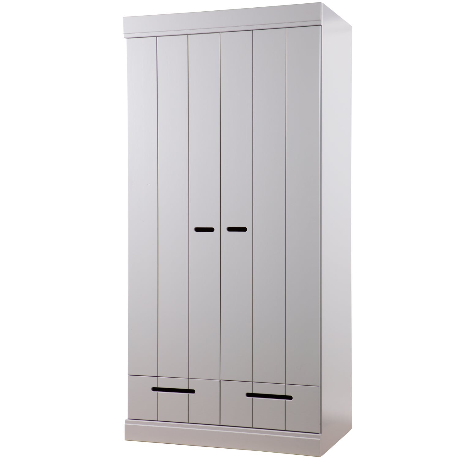 Armadio 2 ante 2 cassetti in legno di pino Connect 94x195 cm