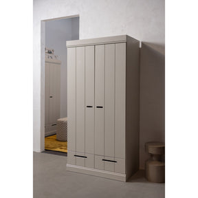 Armadio 2 ante 2 cassetti in legno di pino Connect 94x195 cm