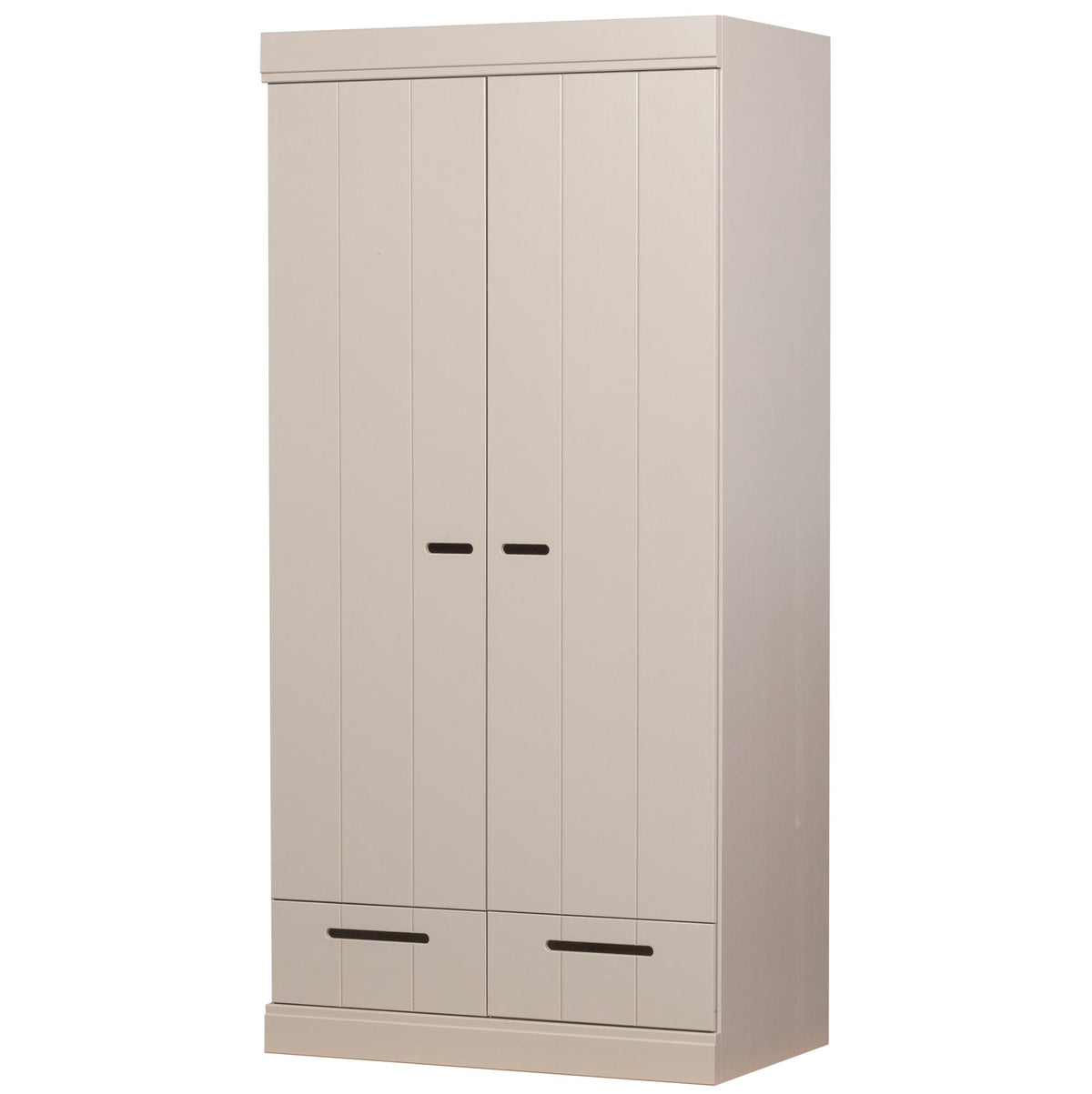 Armadio 2 ante 2 cassetti in legno di pino Connect 94x195 cm