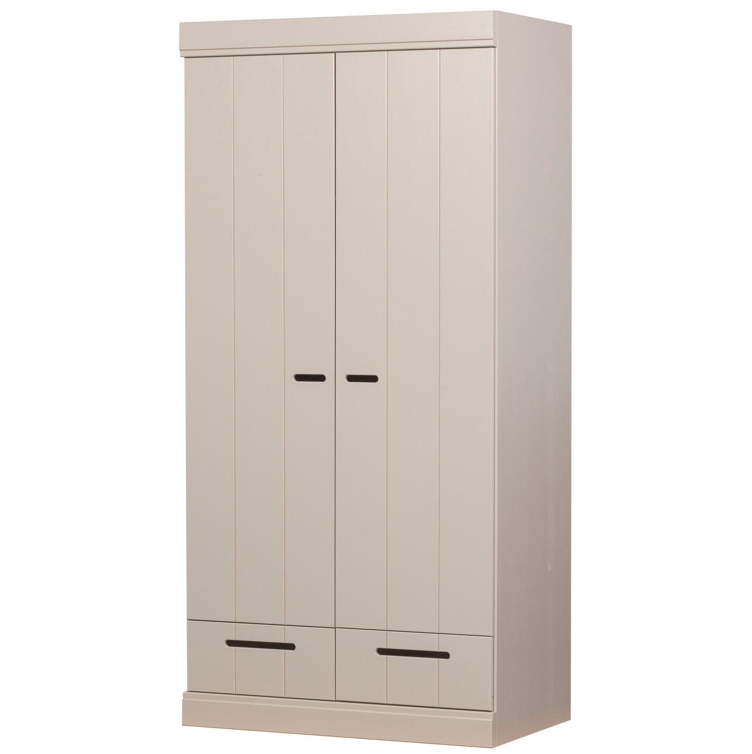Armadio 2 ante 2 cassetti in legno di pino Connect 94x195 cm