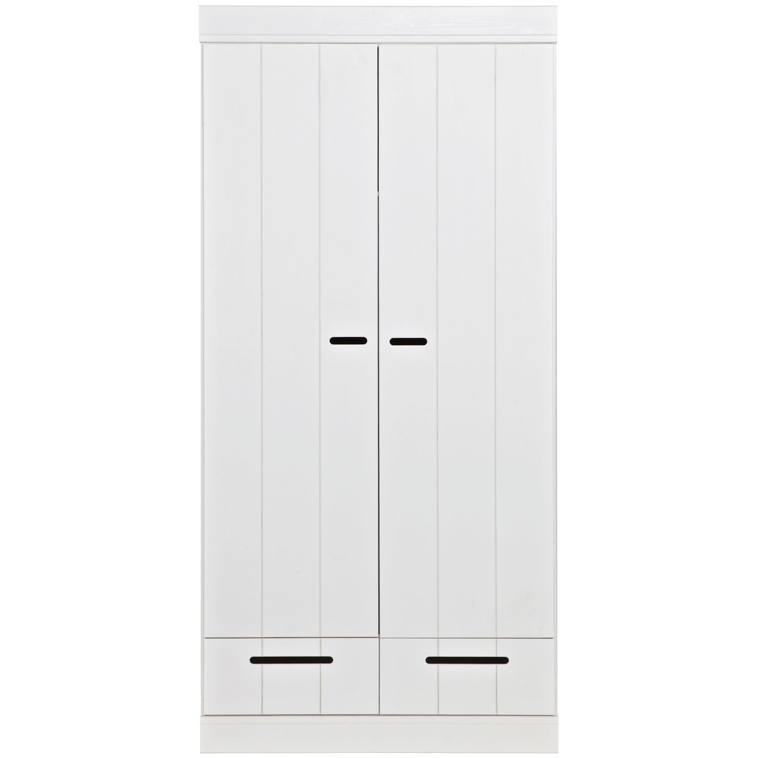 Armadio 2 ante 2 cassetti in legno di pino Connect 94x195 cm