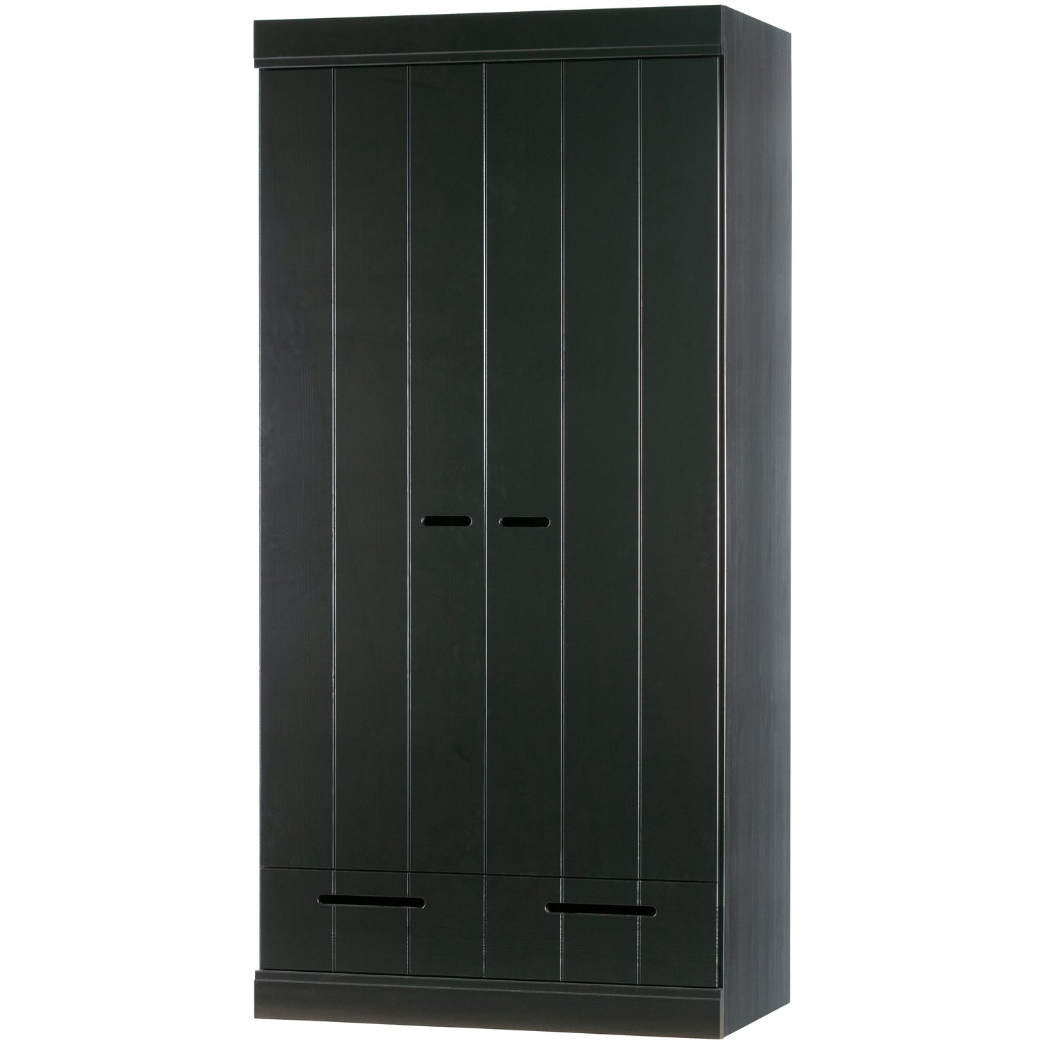 Armadio 2 ante 2 cassetti in legno di pino Connect 94x195 cm