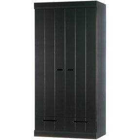Armadio 2 ante 2 cassetti in legno di pino Connect 94x195 cm