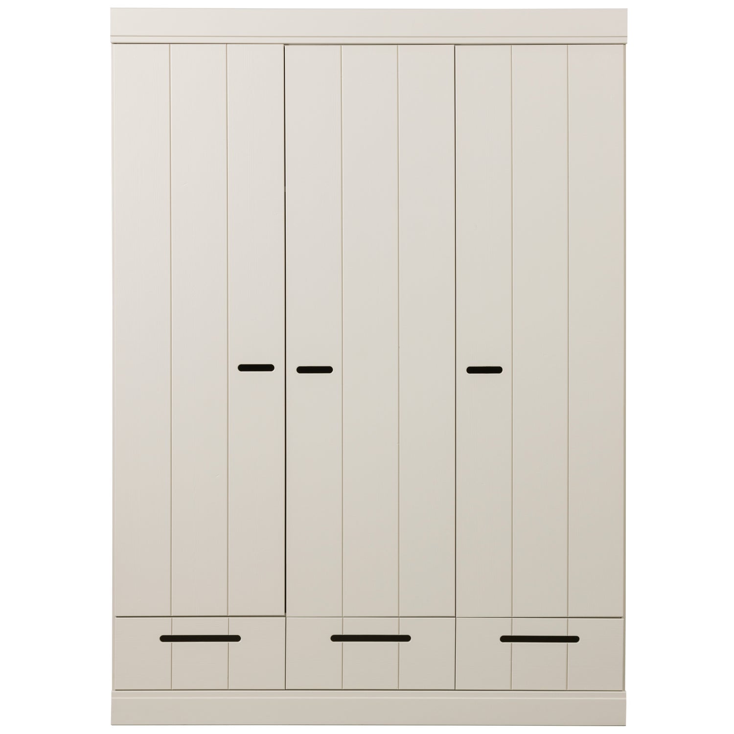 Cappottiera 3 ante 3 cassetti in legno di pino Connect 195x140 cm