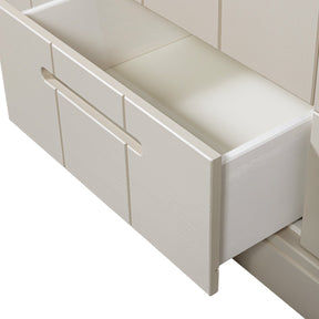 Cappottiera 3 ante 3 cassetti in legno di pino Connect 195x140 cm