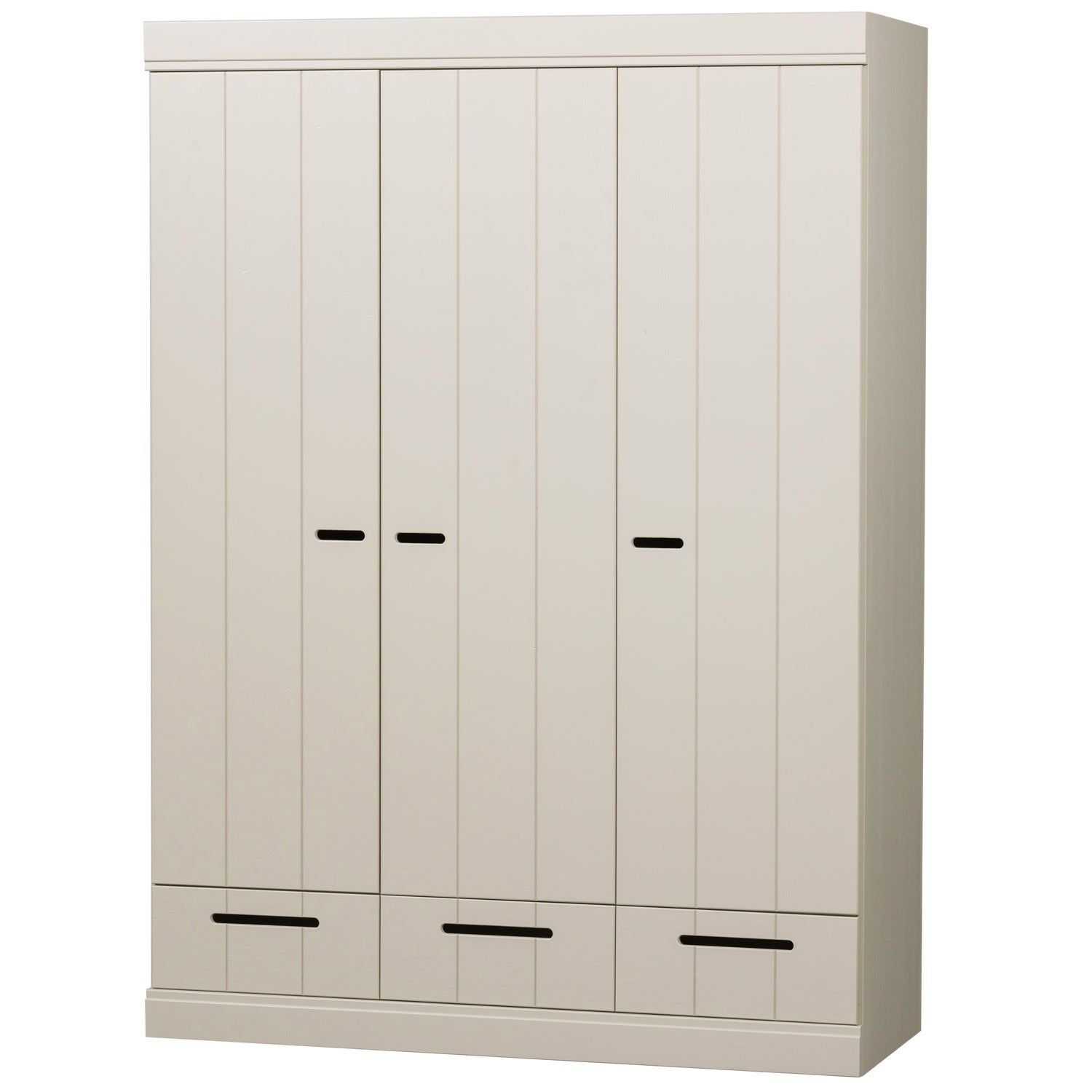 Cappottiera 3 ante 3 cassetti in legno di pino Connect 195x140 cm