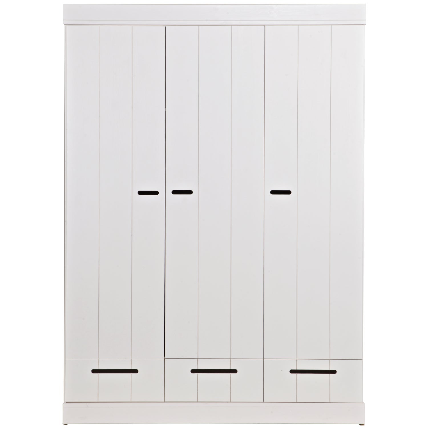 Cappottiera 3 ante 3 cassetti in legno di pino Connect 195x140 cm