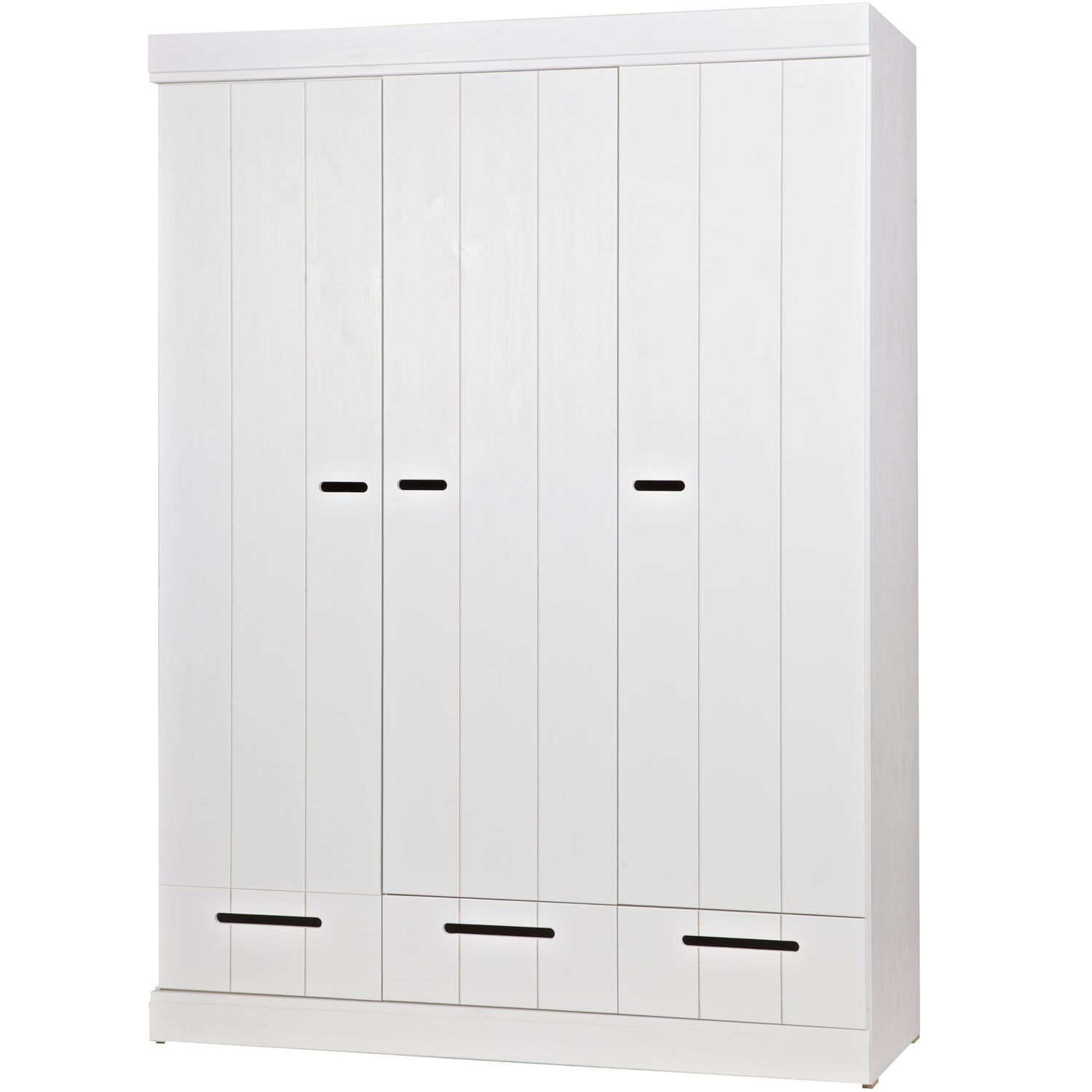 Cappottiera 3 ante 3 cassetti in legno di pino Connect 195x140 cm