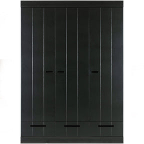 Cappottiera 3 ante 3 cassetti in legno di pino Connect 195x140 cm