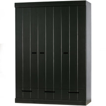 Cappottiera 3 ante 3 cassetti in legno di pino Connect 195x140 cm