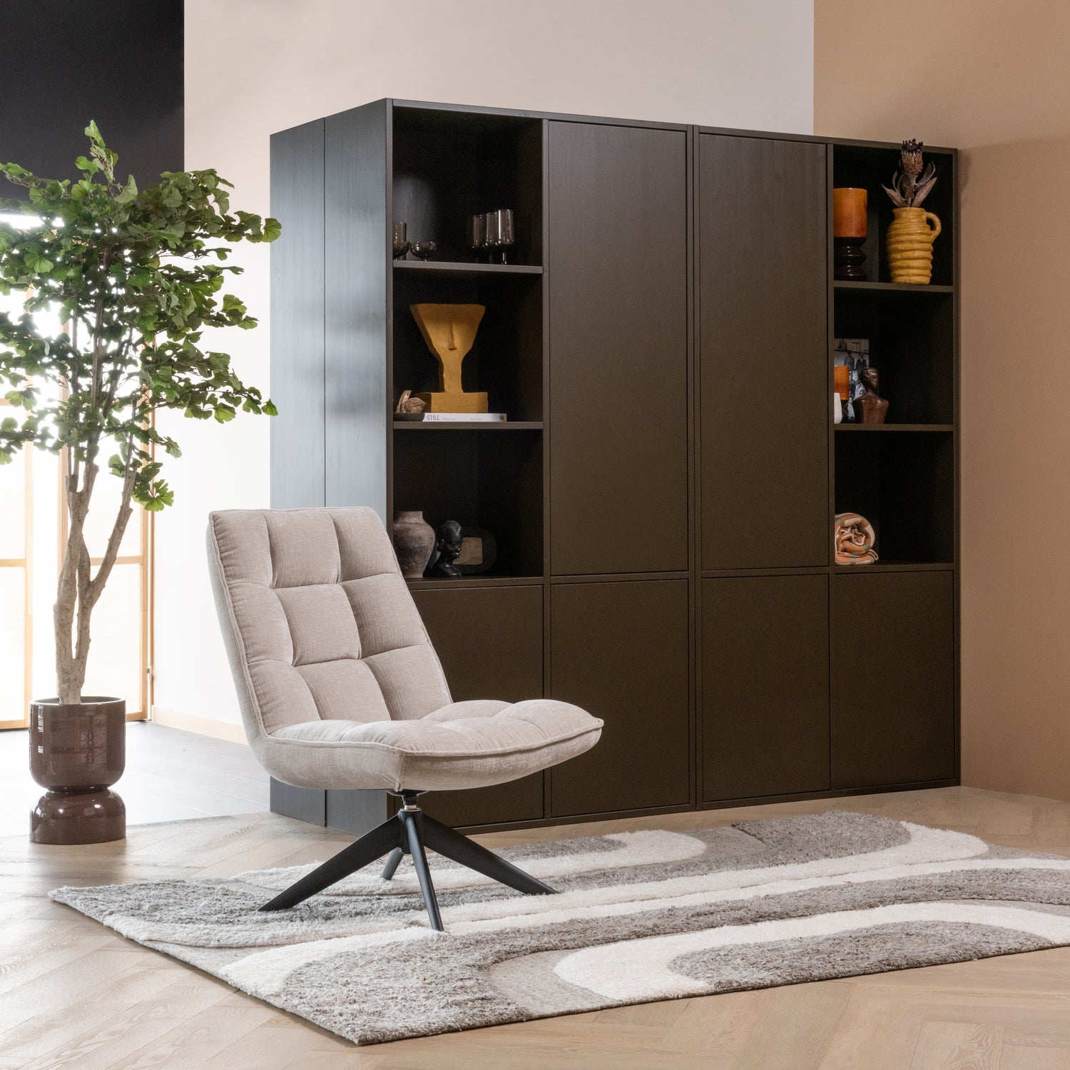 Vaso in metallo marrone Oryx 28x40 cm