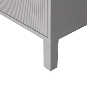 Cappottiera 2 ante 1 cassetto in legno di pino grigio Madu 194x99 cm