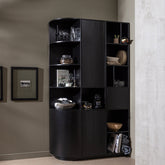 Credenza con ripiani in legno di pino nero Finca 210x40 cm