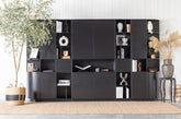 Credenza 2 ante in legno di pino nero Finca 210x78 cm