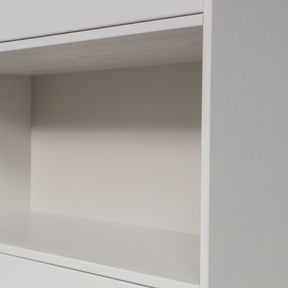 Credenza 4 ante in legno di pino grigio nebbia Finca 110x210 cm