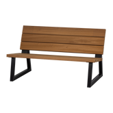 Panca da esterno in legno thermo ayous rovere Kore 138x78 cm