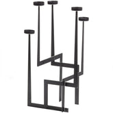 Candeliere in metallo nero opaco Dash 51x30 cm