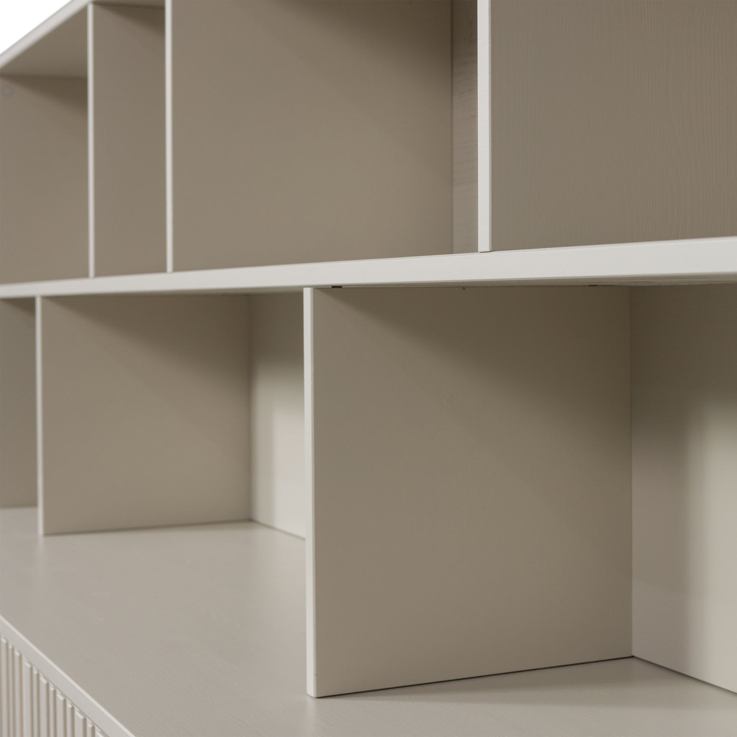 Credenza a giorno in legno di quercia New Gravure 65x200 cm