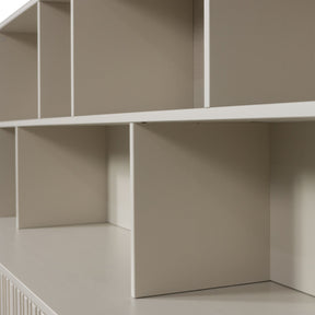 Credenza a giorno in legno di quercia New Gravure 65x200 cm