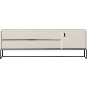 Mobile TV 1 anta 2 cassetti in legno di pino Silas 60x180 cm