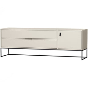 Mobile TV 1 anta 2 cassetti in legno di pino Silas 60x180 cm