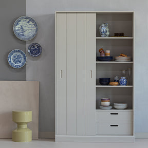Credenza 2 ante 2 cassetti in legno di pino Mila 200x120 cm