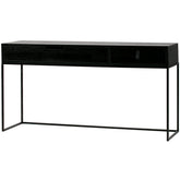 Tavolino 2 cassetti in metallo Silas 74x140 cm