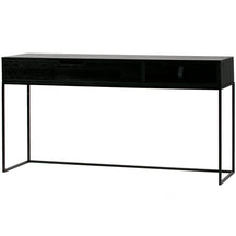 Tavolino 2 cassetti in metallo Silas 74x140 cm