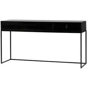 Tavolino 2 cassetti in metallo Silas 74x140 cm