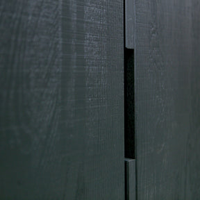 Credenza 2 ante 1 cassetto in legno di frassino nero Silas 149x85 cm
