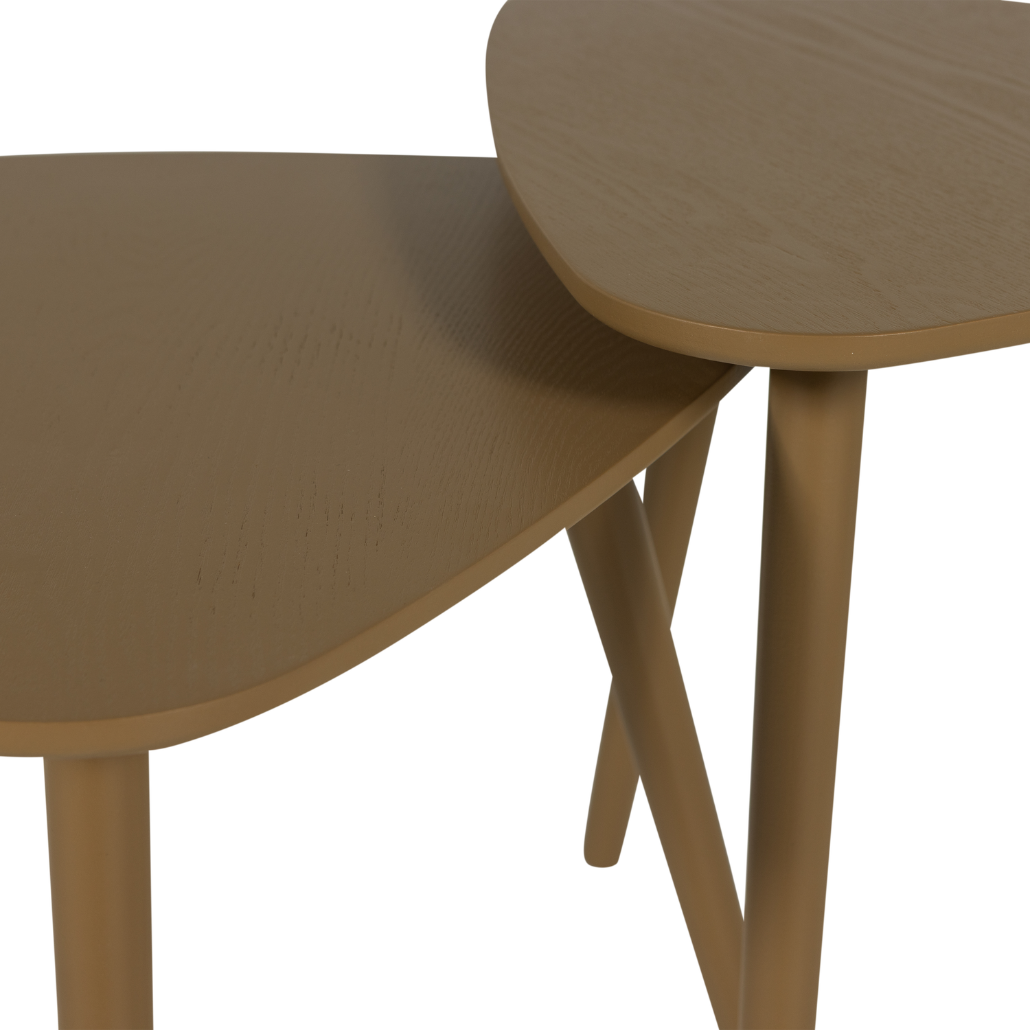 Set di 2 tavolini in legno di pino Kiro