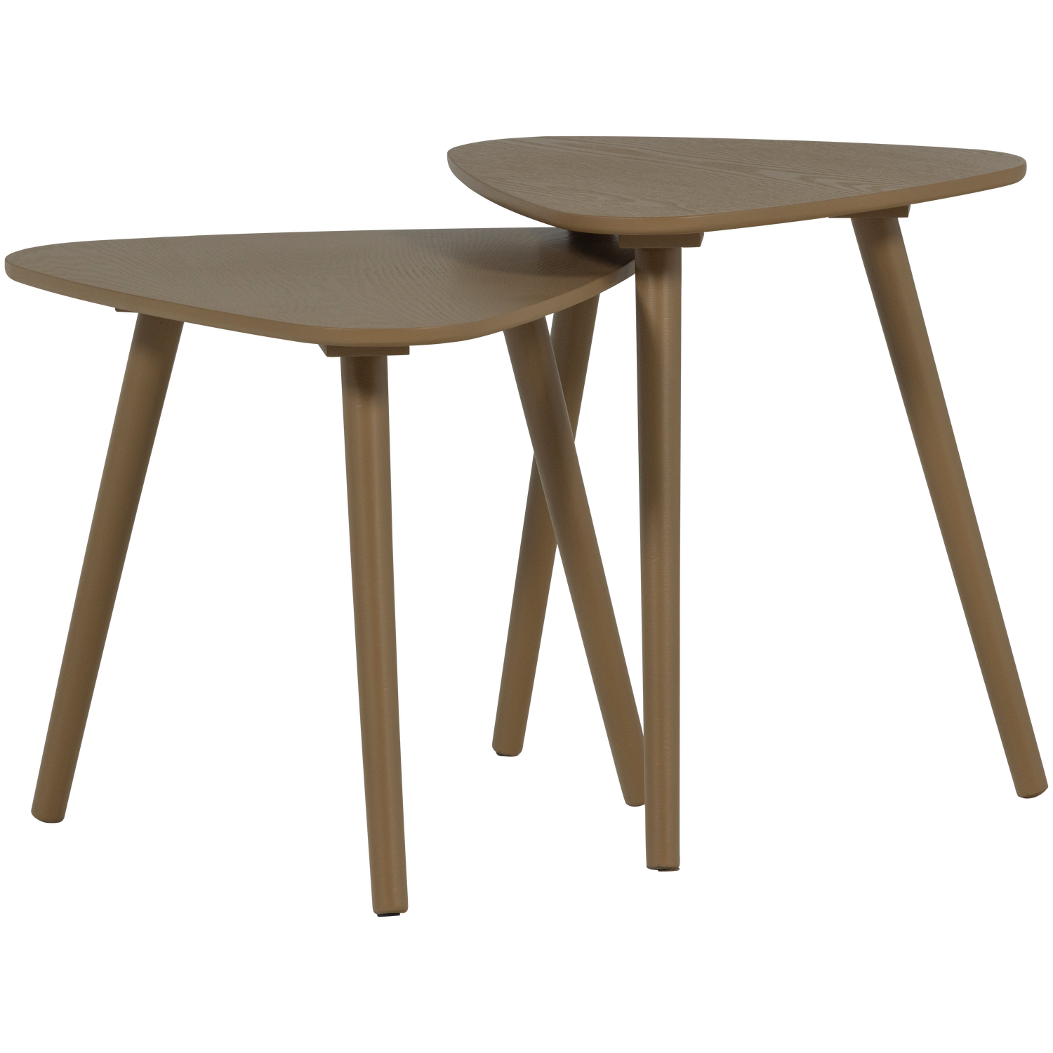 Set di 2 tavolini in legno di pino Kiro