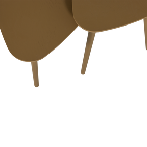 Set di 2 tavolini in legno di pino Kiro