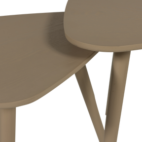 Set di 2 tavolini in legno di pino Kiro