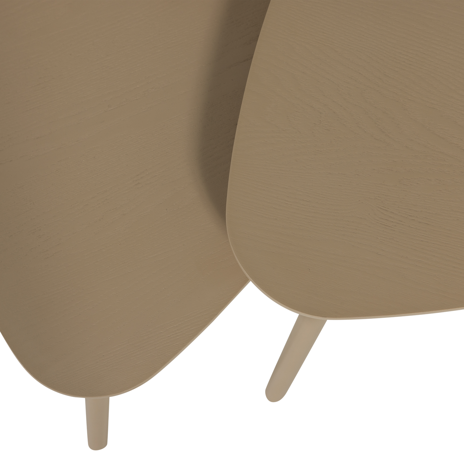 Set di 2 tavolini in legno di pino Kiro