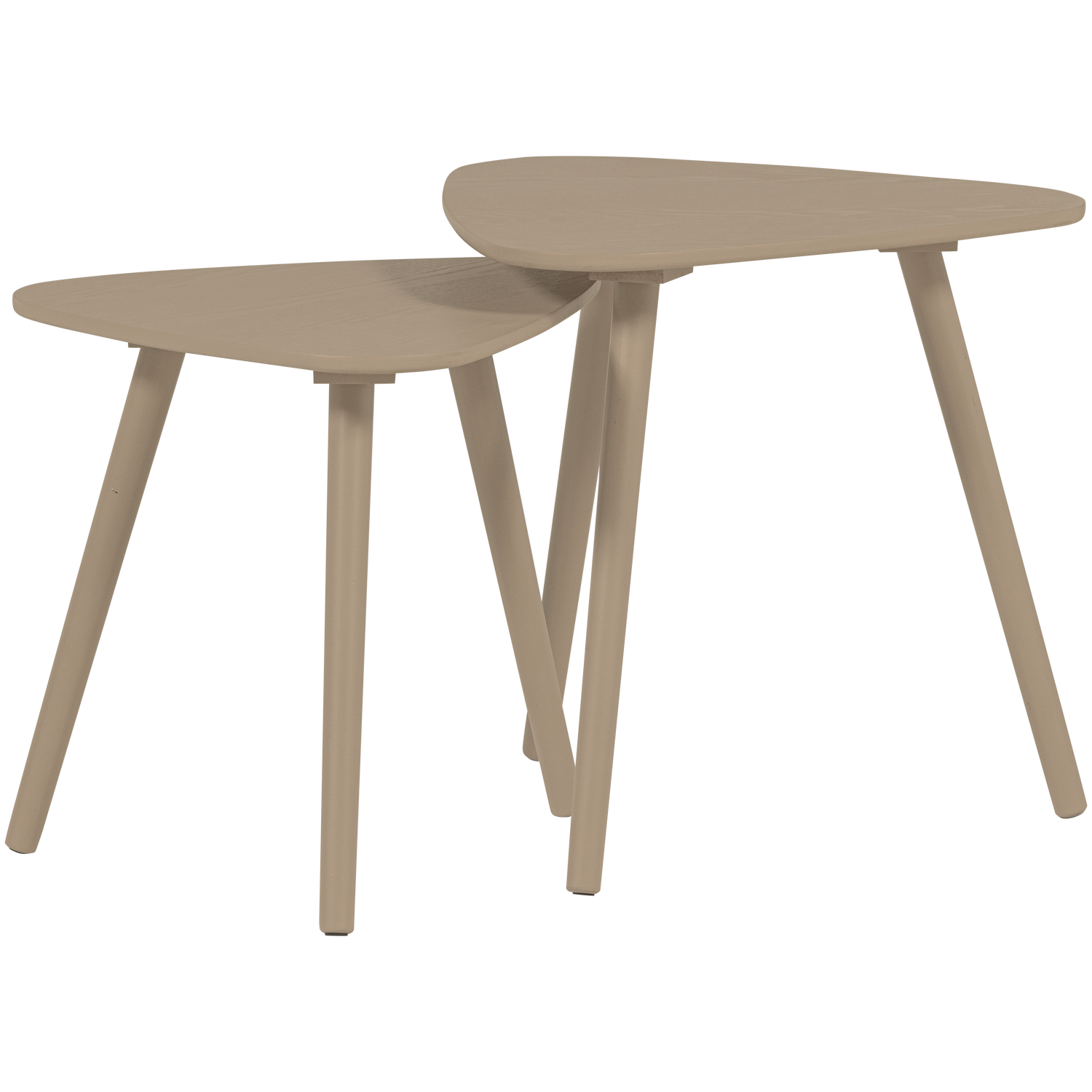 Set di 2 tavolini in legno di pino Kiro