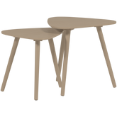 Set di 2 tavolini in legno di pino Kiro