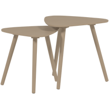 Set di 2 tavolini in legno di pino Kiro