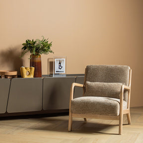 Poltrona in ciniglia con braccioli Tilia 67x75 cm