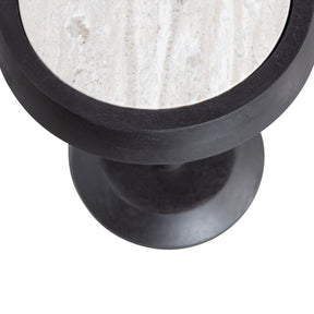 Tavolino in legno di mango nero Nanne 46x36 cm