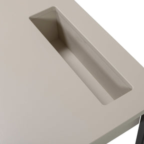Scrivania 1 cassetto con gambe in metallo Julius 126x75 cm
