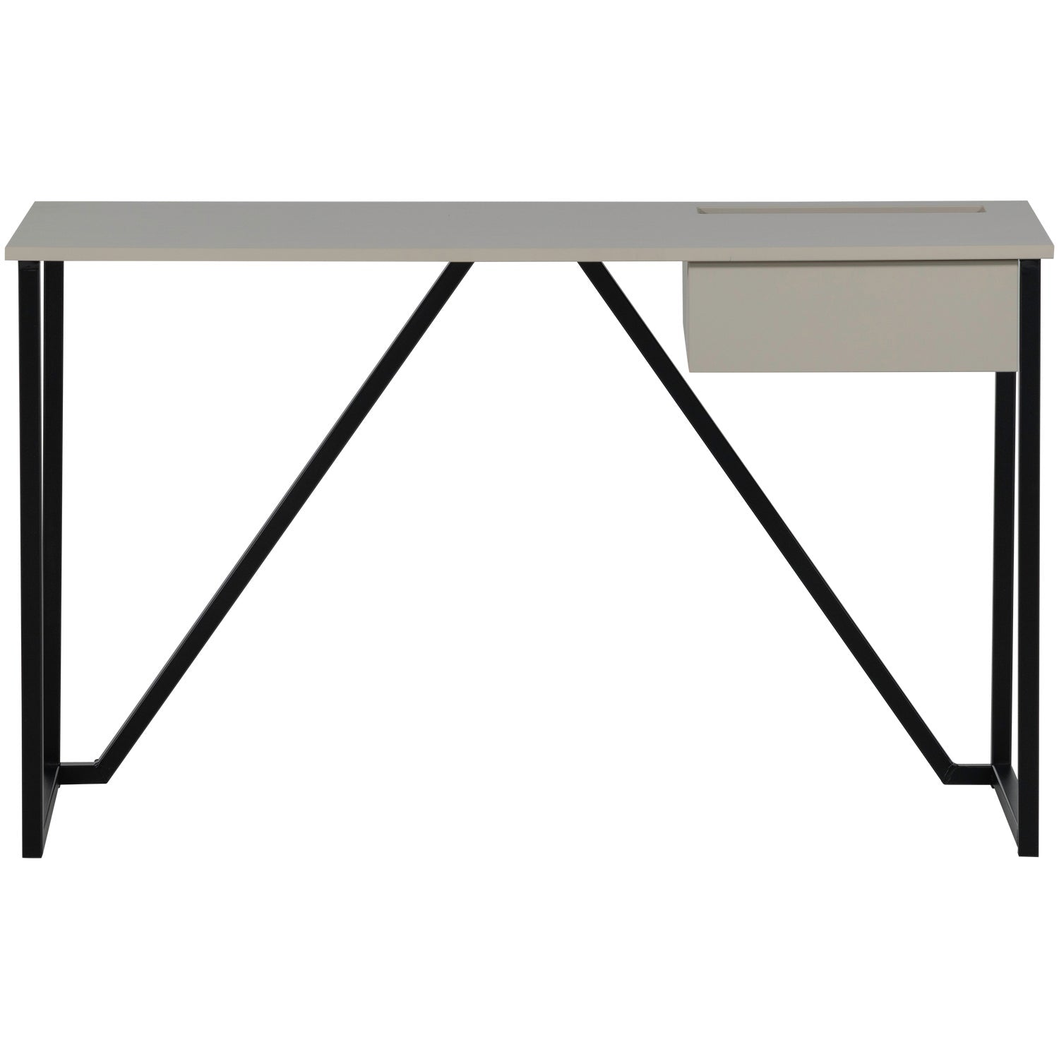 Scrivania 1 cassetto con gambe in metallo Julius 126x75 cm