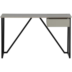 Scrivania 1 cassetto con gambe in metallo Julius 126x75 cm