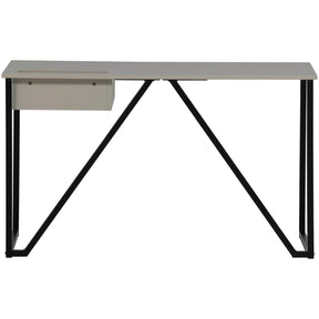 Scrivania 1 cassetto con gambe in metallo Julius 126x75 cm