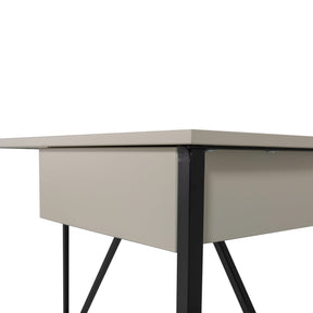 Scrivania 1 cassetto con gambe in metallo Julius 126x75 cm