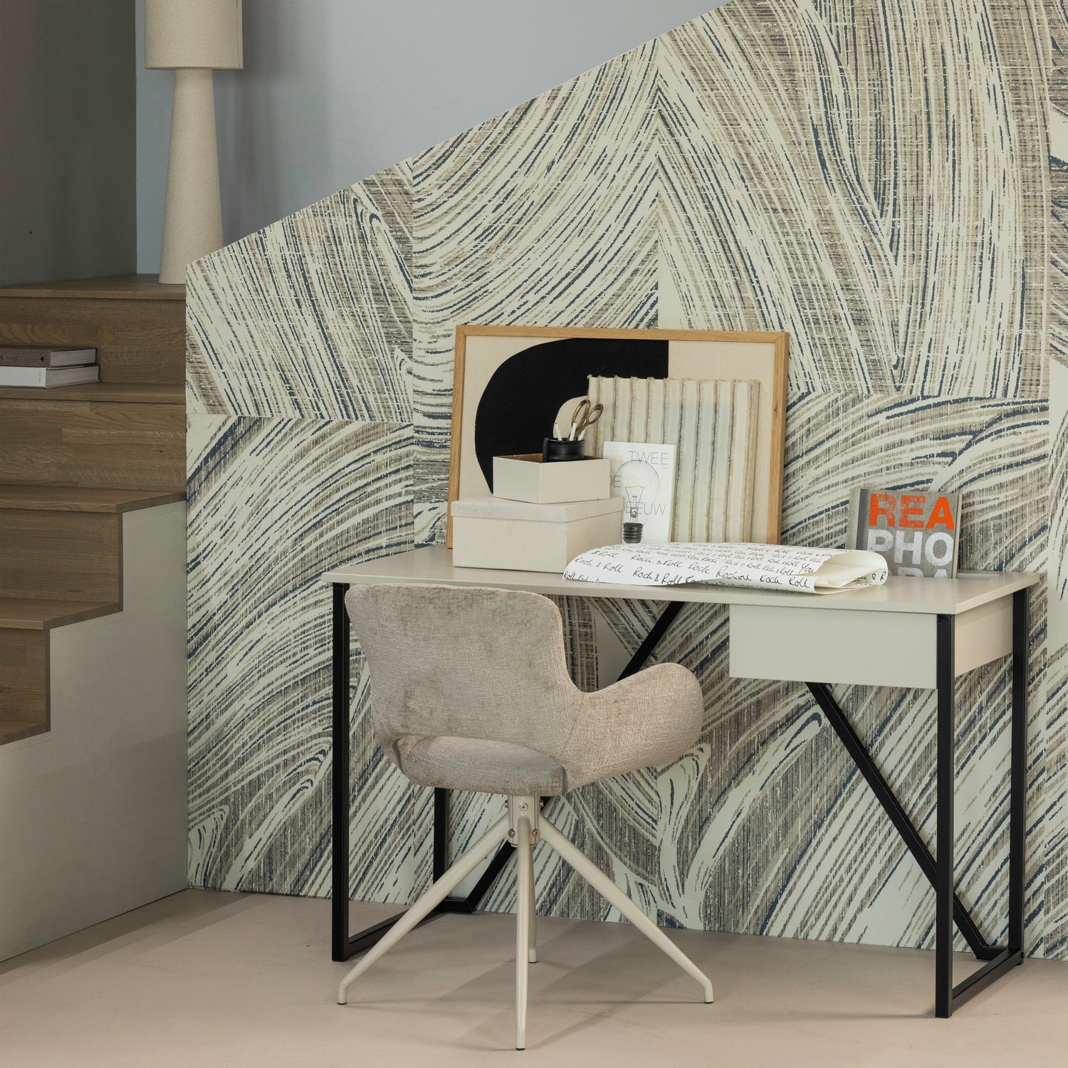 Set di 2 sedie da pranzo girevoli in velluto Eliva 58x58 cm